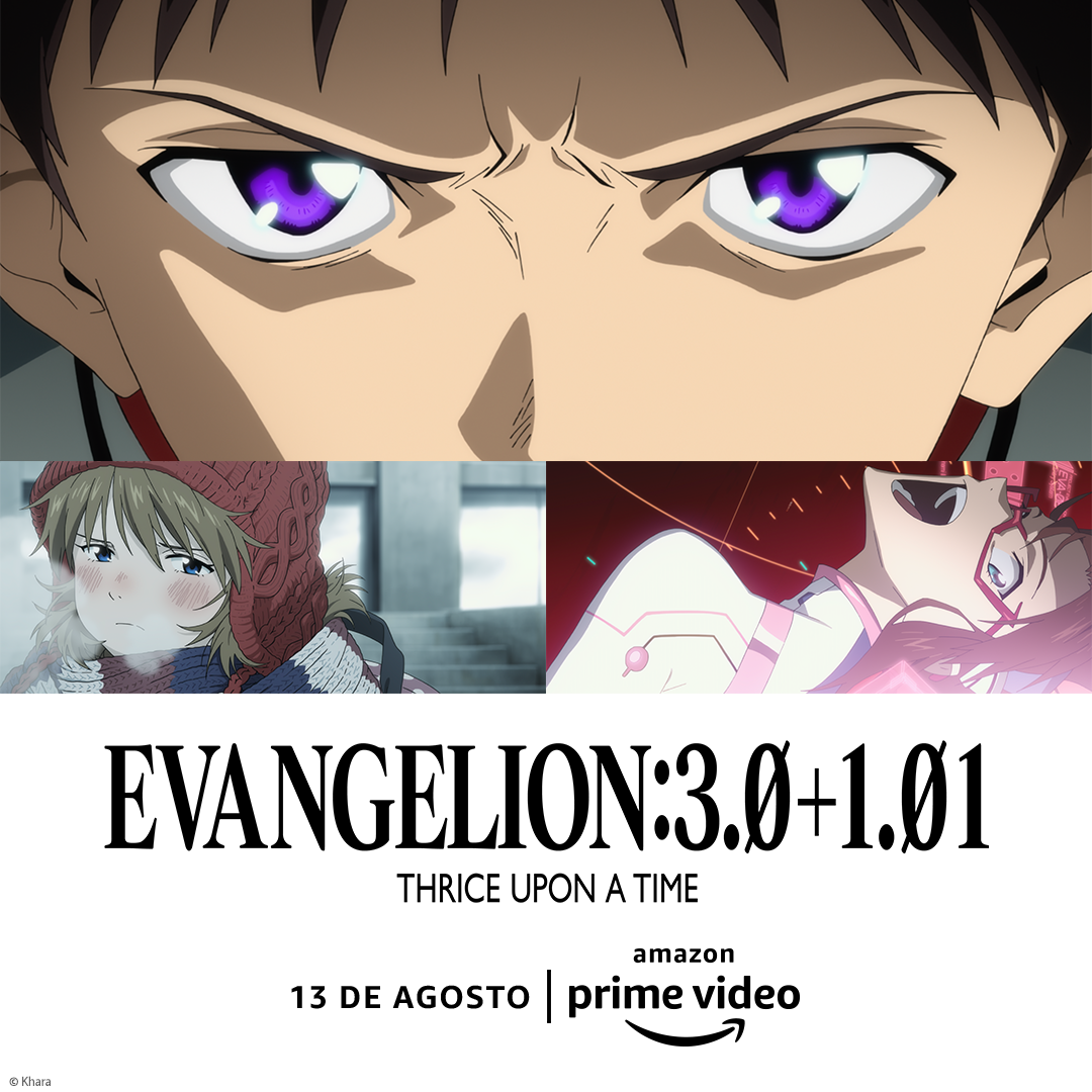 Evangelion: 3.0+1.01 e filmes anteriores chegarão ao Prime Video em agosto
