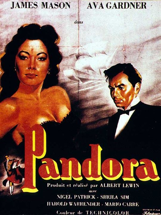 Os Amores de Pandora : Poster Albert Lewin, James Mason