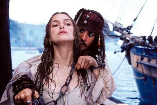 Piratas do Caribe - A Maldição do Pérola Negra : Fotos Johnny Depp, Keira Knightley