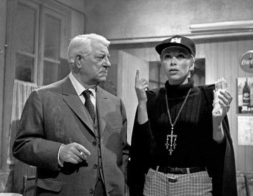 Fotos Jean Gabin, Jean-Paul Le Chanois, Mireille Darc