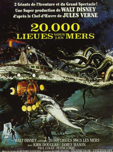 20000 Léguas Submarinas : Poster Richard Fleischer