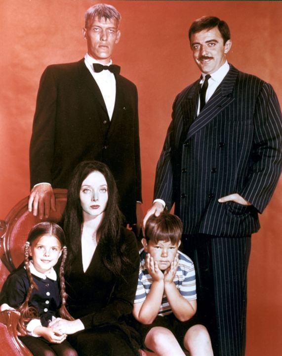 A Família Addams : Foto Carolyn Jones, John Astin, Ken Weatherwax, Lisa Loring, Ted Cassidy