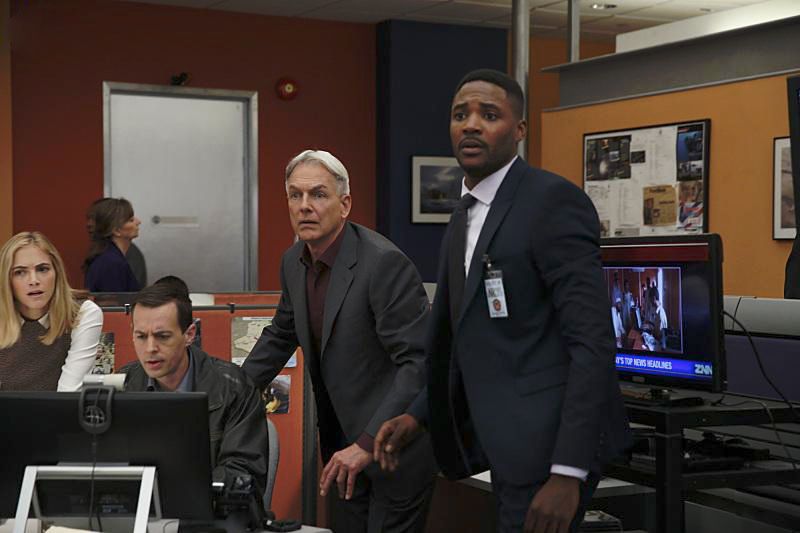 Fotos Sean Murray, Emily Wickersham, Mark Harmon